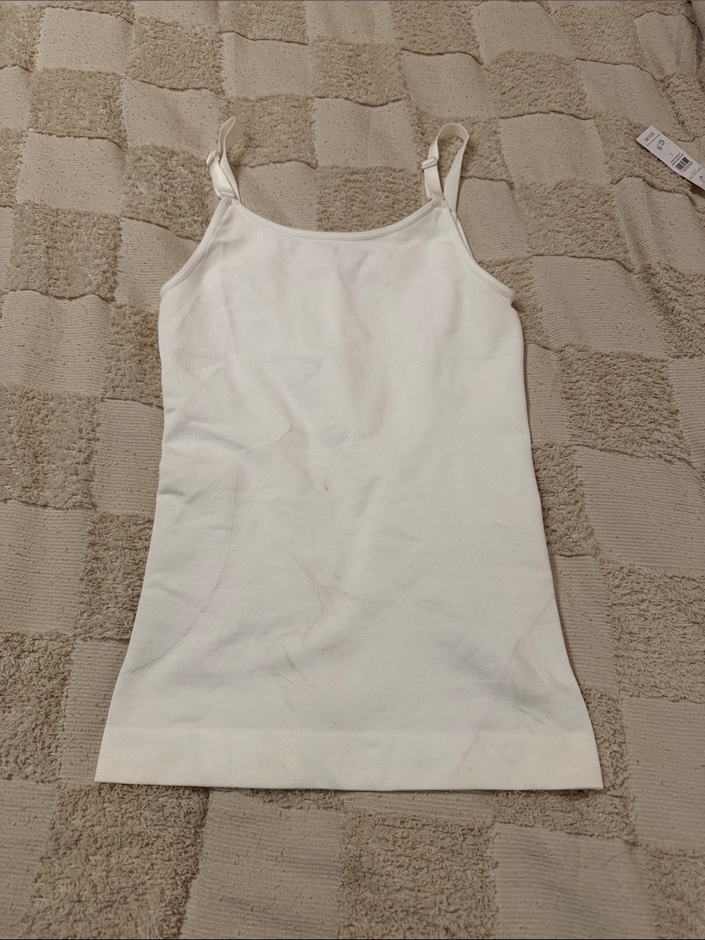 Shapermint White Scoop Neck Cami - Slim Fit Layering Tank - Picture 3 of 3
